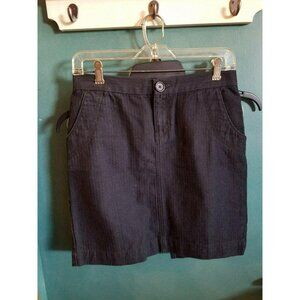 GAP Womens Navy Blue Zipper Skirt Size 0 Jean Look